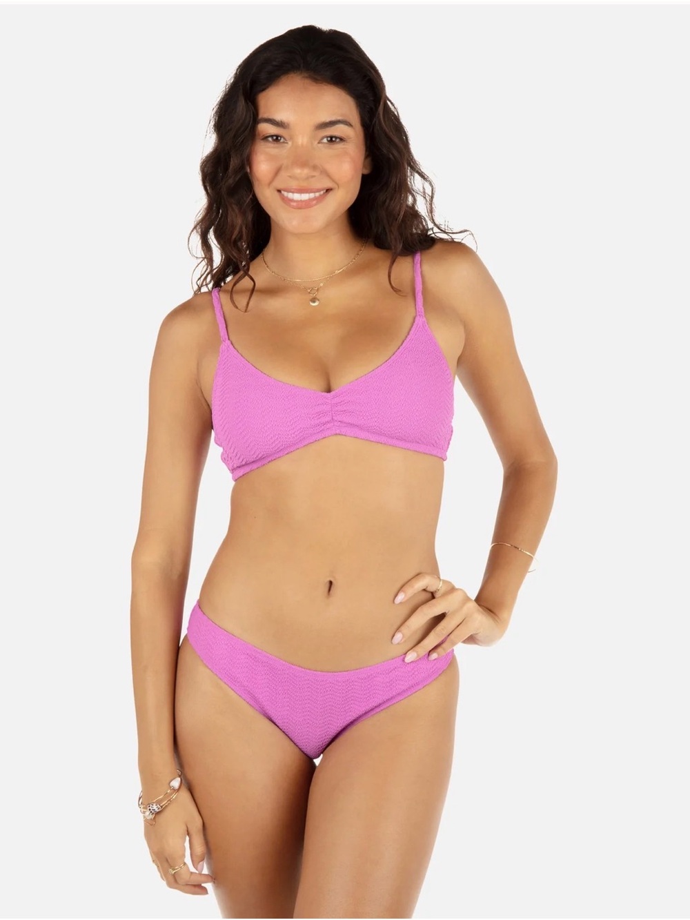 Hurley Juniors Wave Scrunch Bralette & Bottom Bikini Set